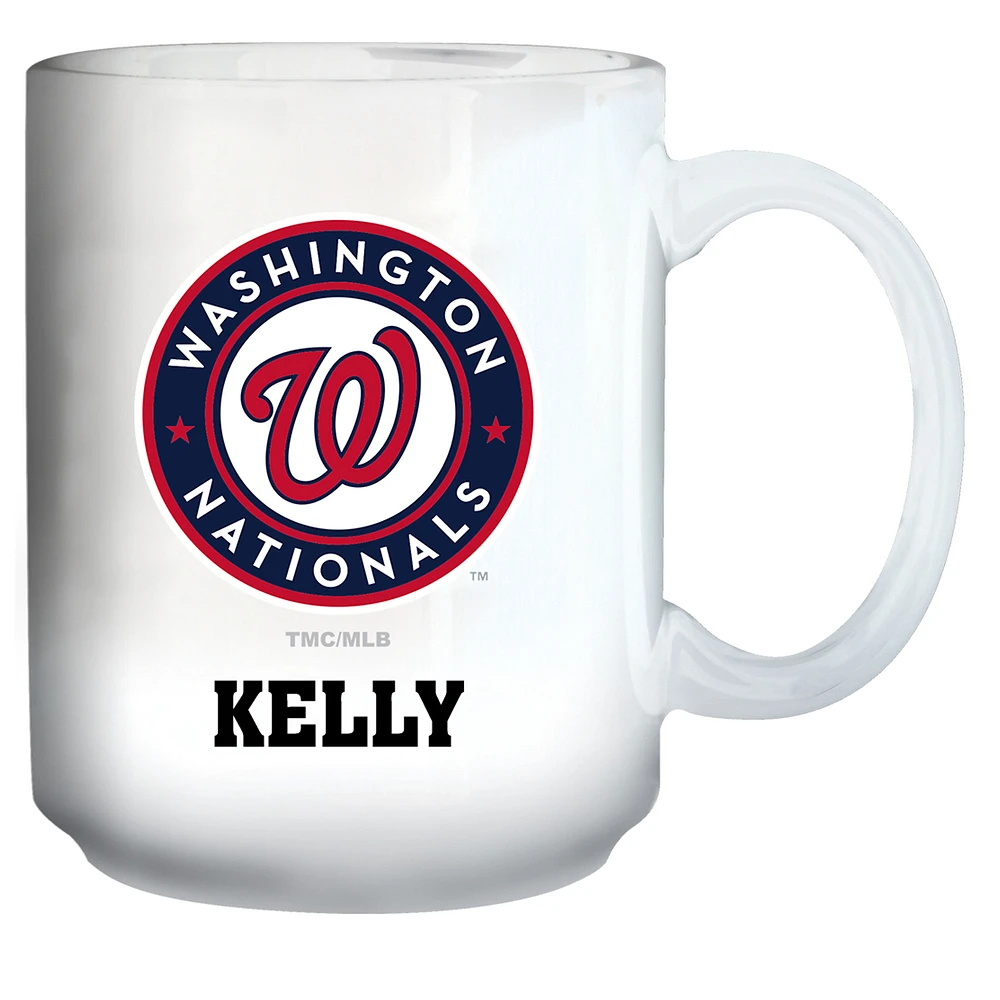 White Washington Nationals 15oz. Personalized Mug
