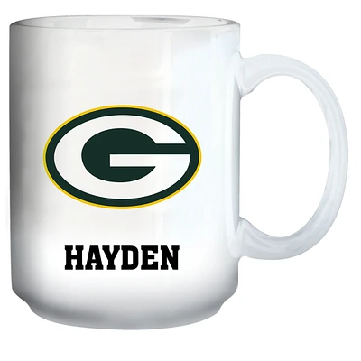 White Green Bay Packers 15oz. Personalized Mug