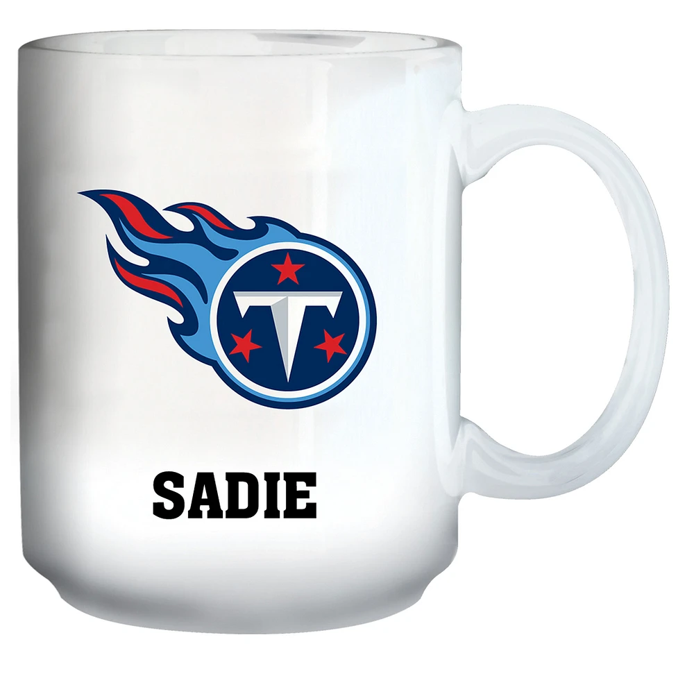 White Tennessee Titans 15oz. Personalized Mug