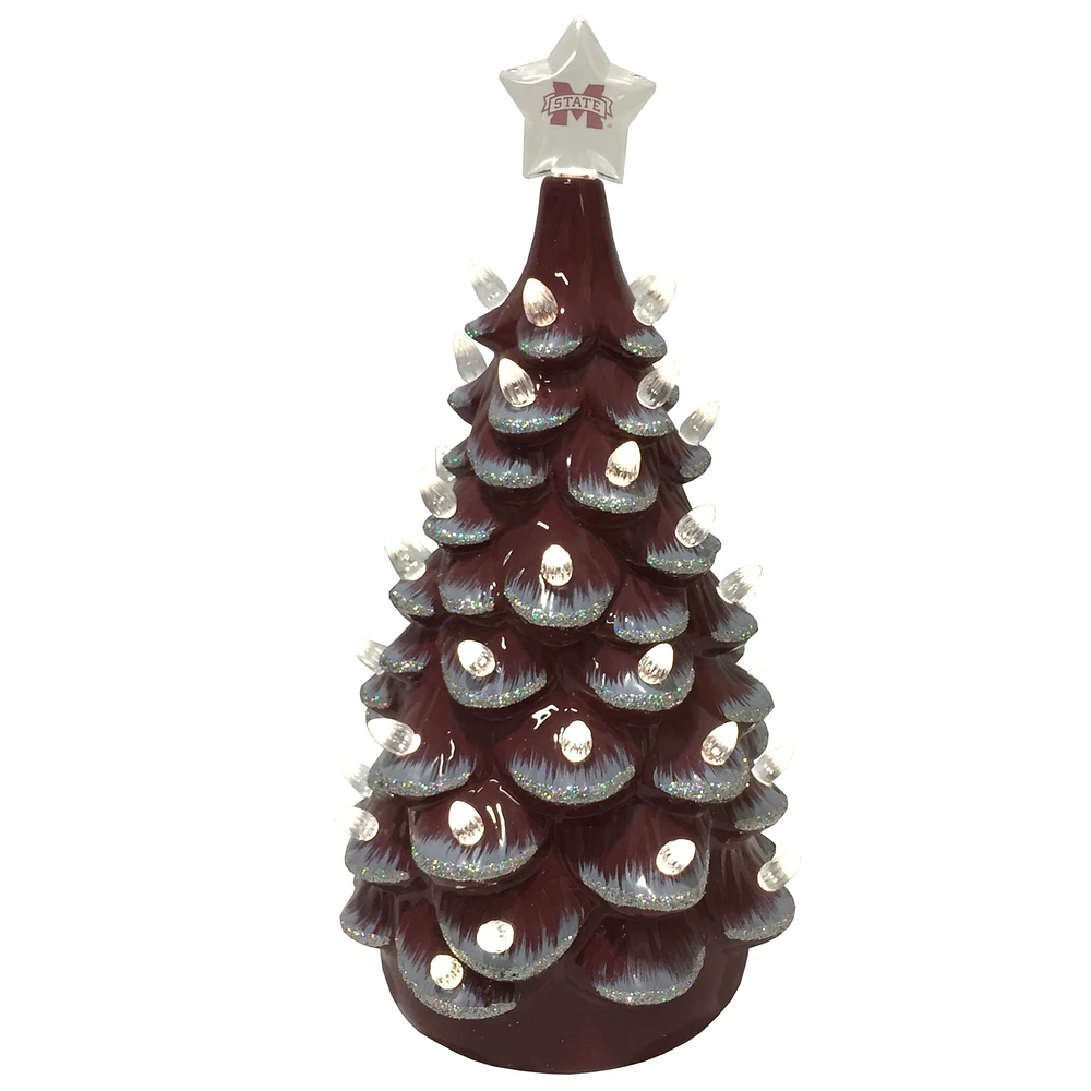Maroon Mississippi State Bulldogs 14'' Ceramic Tree