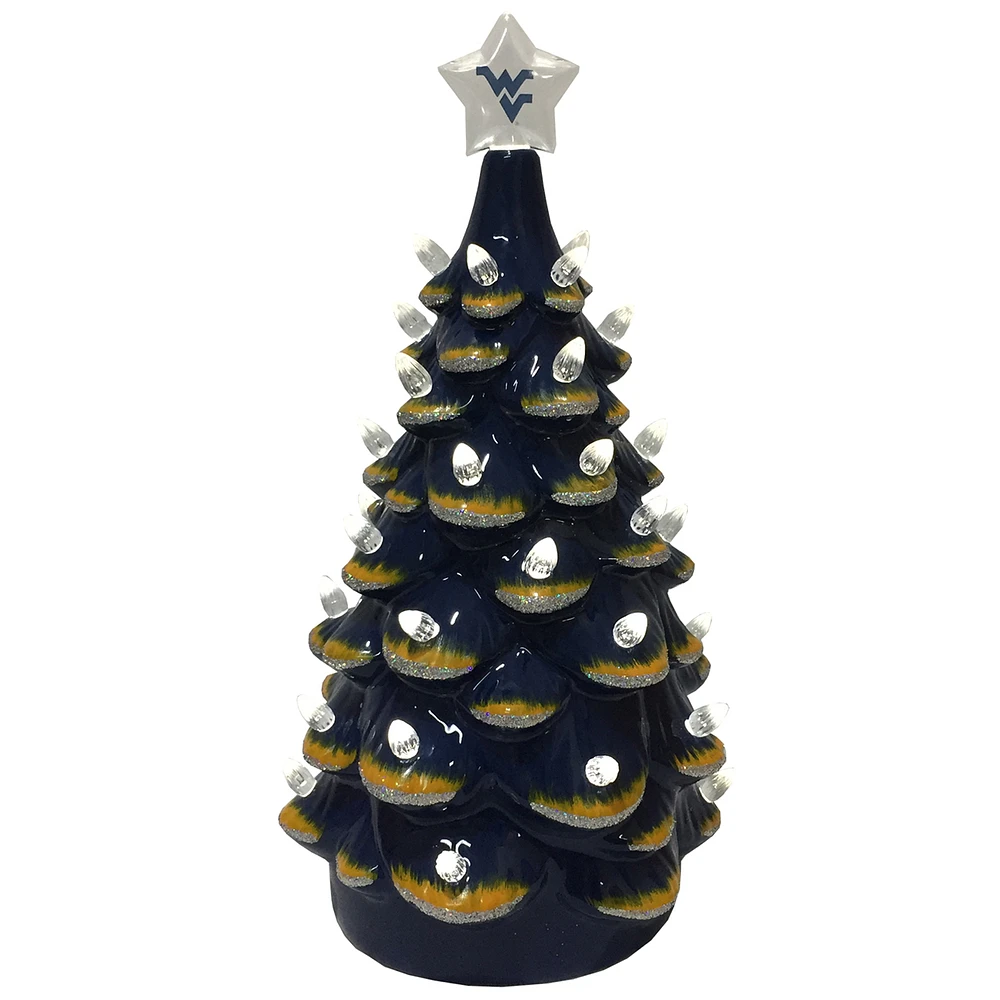 Blue West Virginia Mountaineers 14'' Ceramic Tree