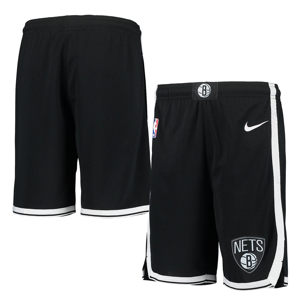 Youth Nike Black Brooklyn Nets 2020/21 Swingman Performance Shorts - Icon Edition