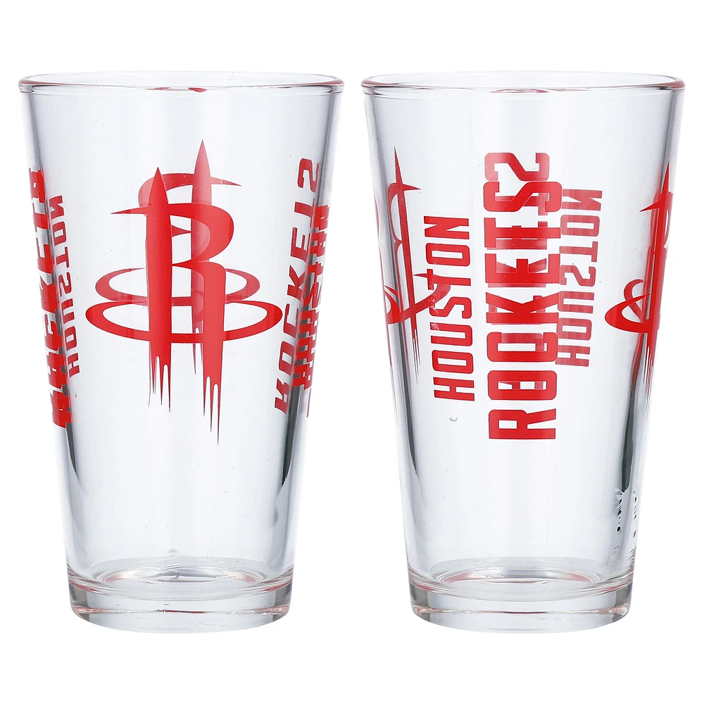 Houston Rockets Two-Pack 16oz. Pint Glass Set