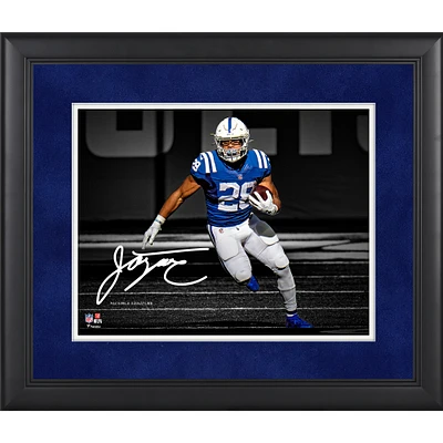 Jonathan Taylor Indianapolis Colts Framed 11" x 14" Spotlight Photograph - Facsimile Signature