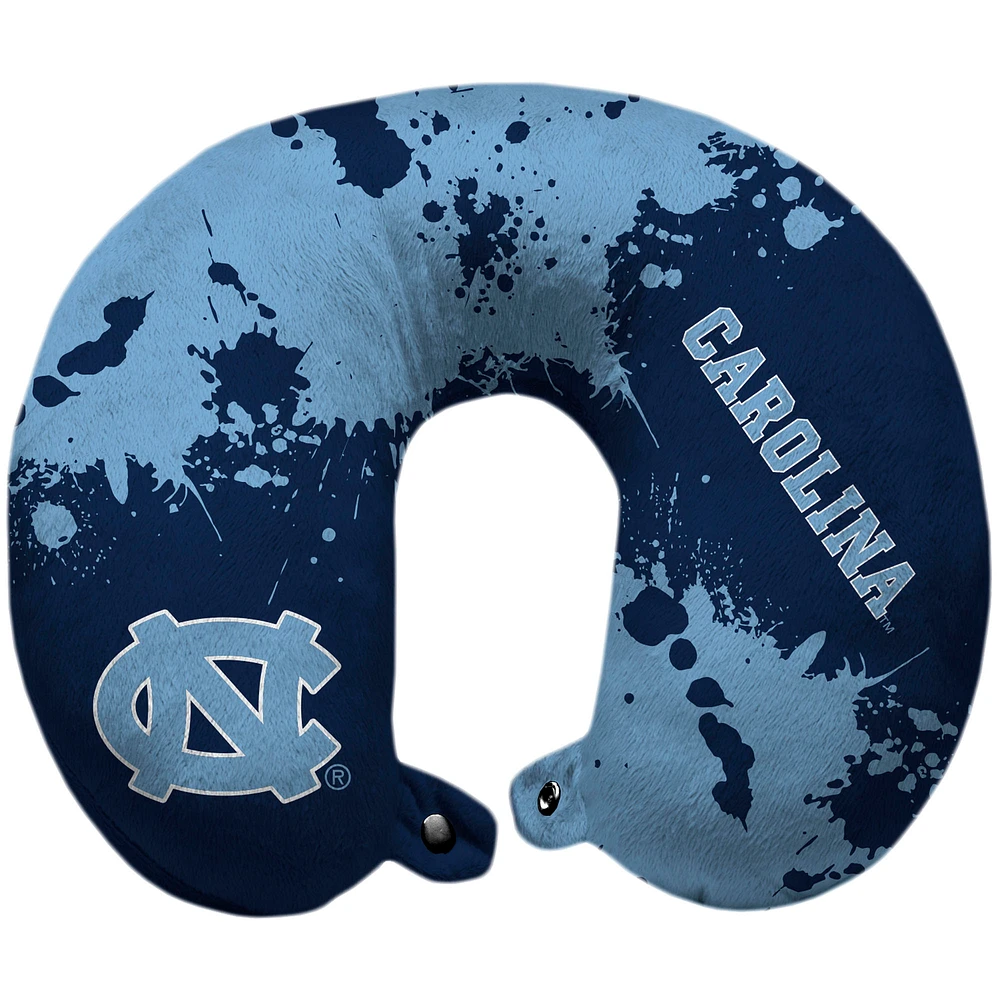 North Carolina Tar Heels Splatter Print Travel Pillow