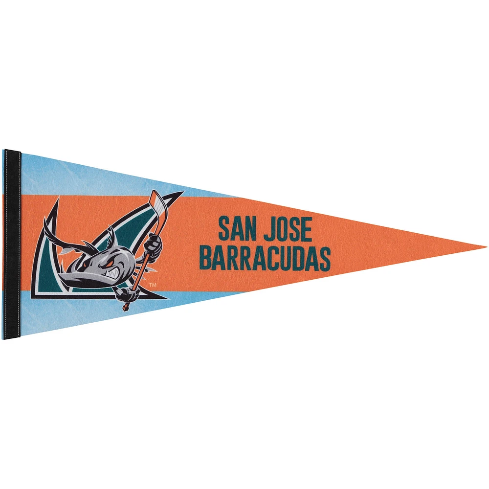 WinCraft San Jose Barracuda 12" x 30" Team Logo Premium Pennant
