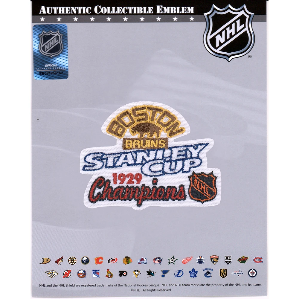 Boston Bruins Unsigned Stanley Cup Champions National Emblem Jersey Patch