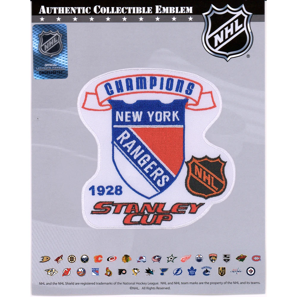 New York Rangers Unsigned Stanley Cup Champions National Emblem Jersey Patch