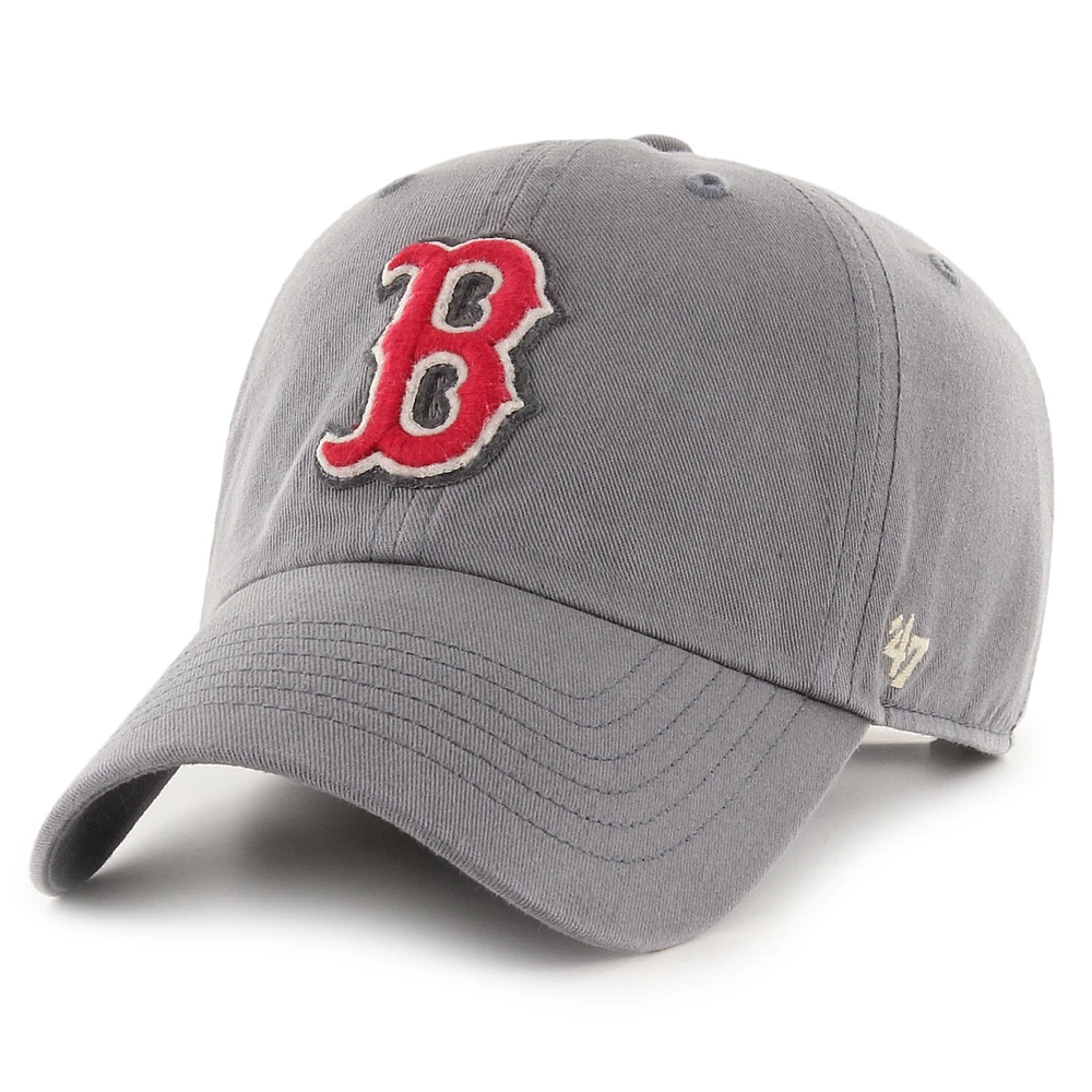Men's '47 Gray Boston Red Sox Greyhound Clean Up Adjustable Hat