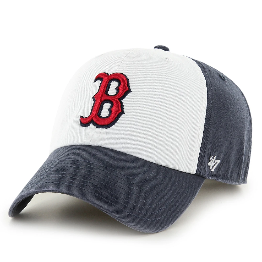 Men's '47 Navy/White Boston Red Sox Freshman Clean Up Adjustable Hat