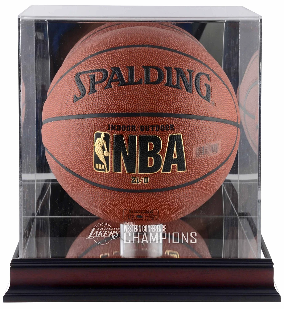 Los Angeles Lakers 2020 Western Conference Champions Mahogany Basketball Display Case