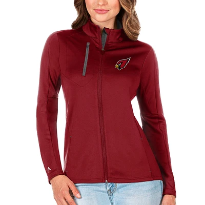 Women's Antigua Cardinal/Charcoal Arizona Cardinals Generation Full-Zip Jacket