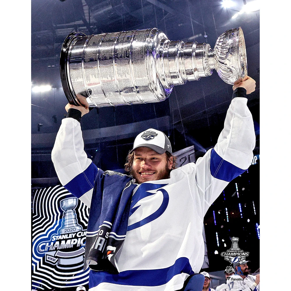 Mikhail Sergachev Tampa Bay Lightning Unsigned 2020 Stanley Cup Champions Raising Photograph