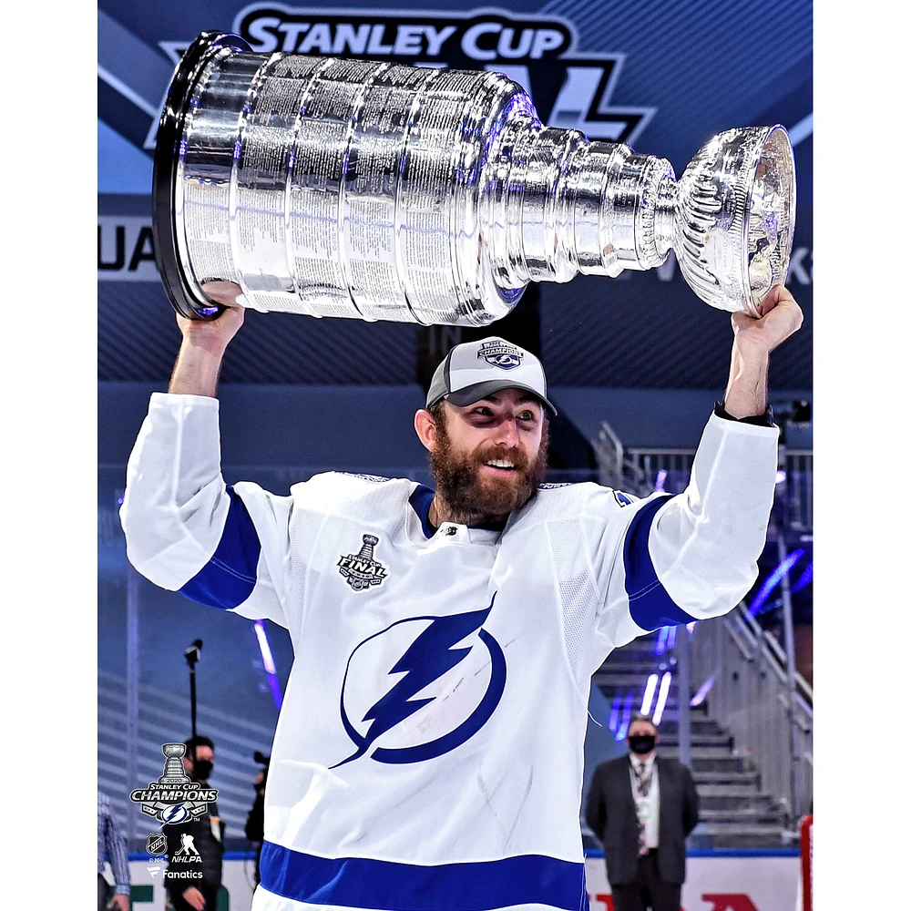 Barclay Goodrow Tampa Bay Lightning Unsigned 2020 Stanley Cup Champions Raising Cup Photograph