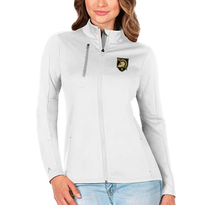 Women's Antigua White/Silver Army Black Knights Generation Full-Zip Jacket