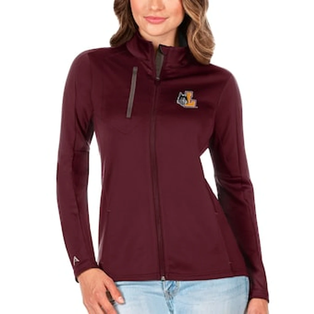 Women's Antigua Maroon/Graphite Loyola Chicago Ramblers Generation Full-Zip Jacket