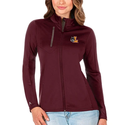 Women's Antigua Maroon/Graphite Loyola Chicago Ramblers Generation Full-Zip Jacket