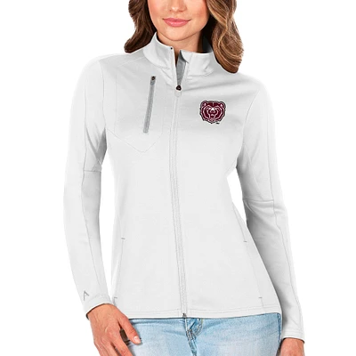 Women's Antigua White/Silver Missouri State University Bears Generation Full-Zip Jacket