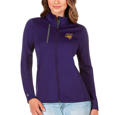 Women's Antigua Purple/Graphite Northern Iowa Panthers Generation Full-Zip Jacket