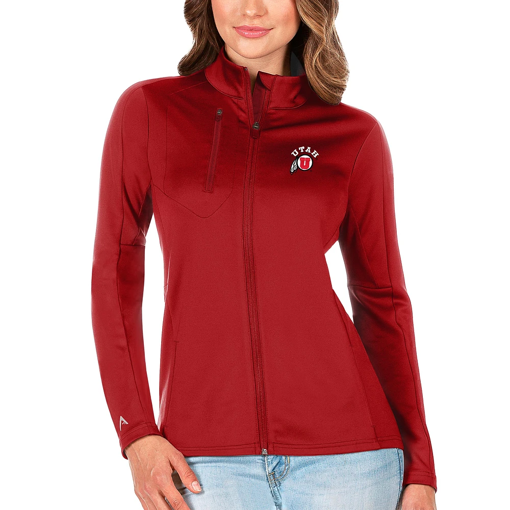 Women's Antigua Red Utah Utes Generation Full-Zip Jacket