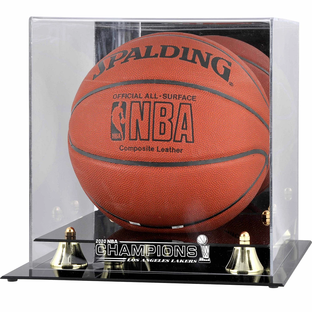 Los Angeles Lakers Golden Classic 2020 NBA Finals Champions Logo Basketball Display Case with Mirrored Back
