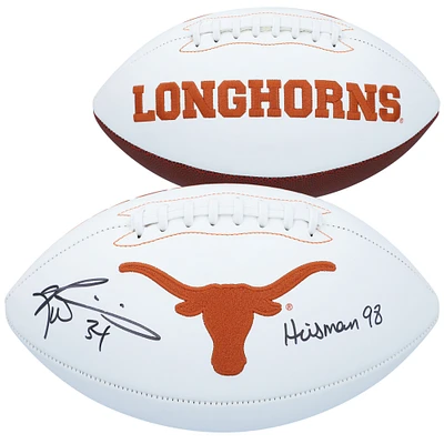 Ricky Williams Texas Longhorns Autographed White Panel Football with "Heisman 98" Inscription