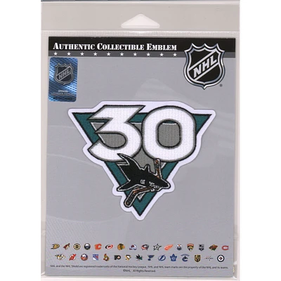 San Jose Sharks Unsigned 2020-21 30th Anniversary Season National Emblem Jersey Patch