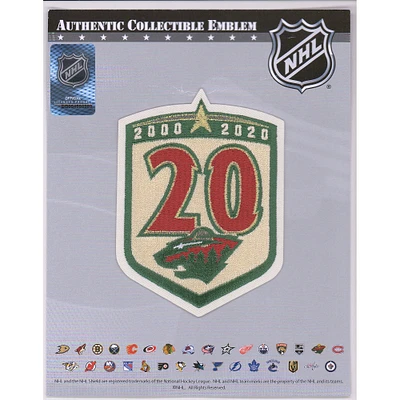 Minnesota Wild Unsigned 2020-21 20th Anniversary Season National Emblem Jersey Patch