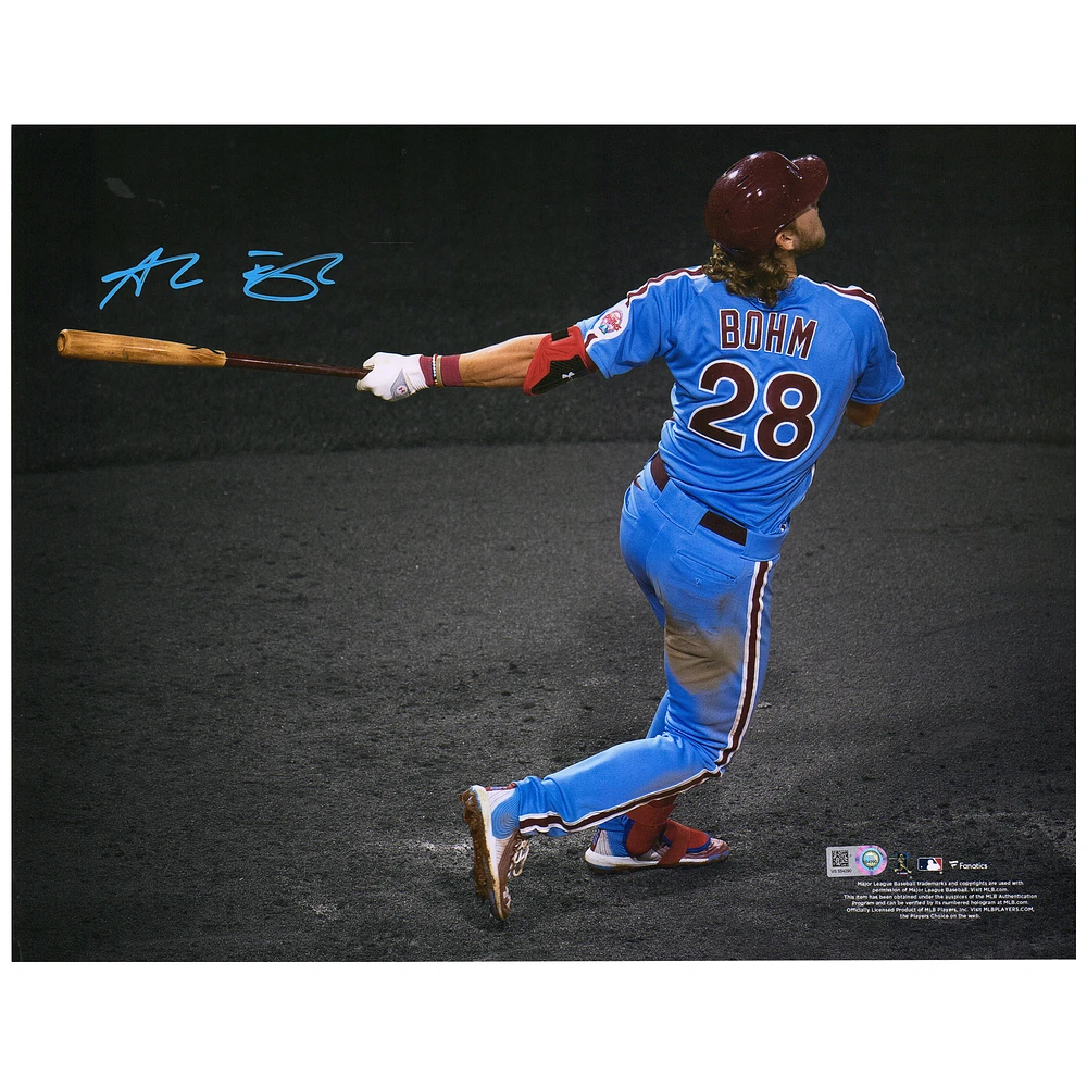 Alec Bohm Philadelphia Phillies Autographed 11" x 14" Spotlight Photograph