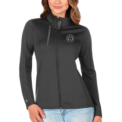 Women's Antigua Silver Philadelphia Union Generation Full-Zip Jacket