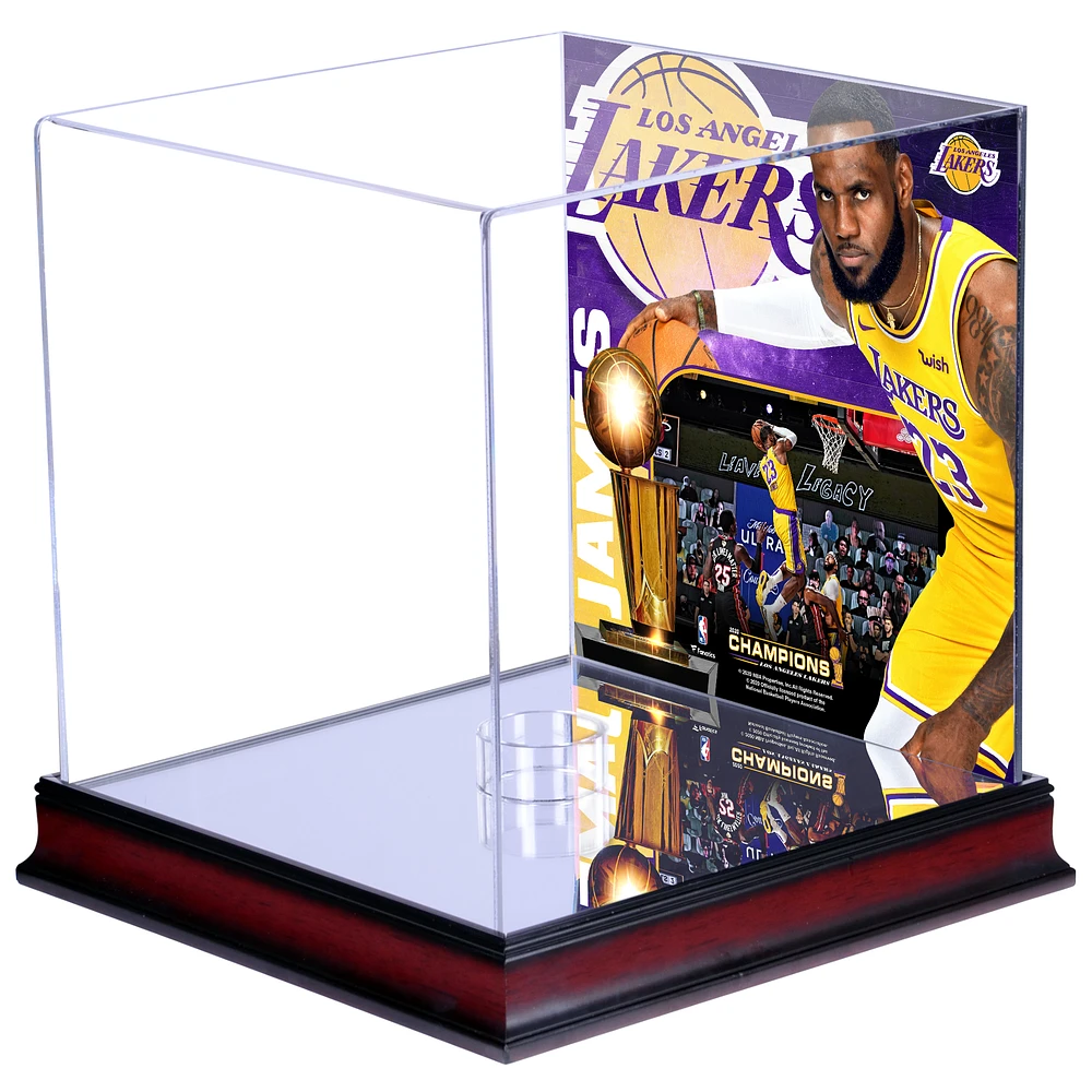 LeBron James Los Angeles Lakers Mahogany 2020 NBA Finals Champions Sublimated Basketball Display Case
