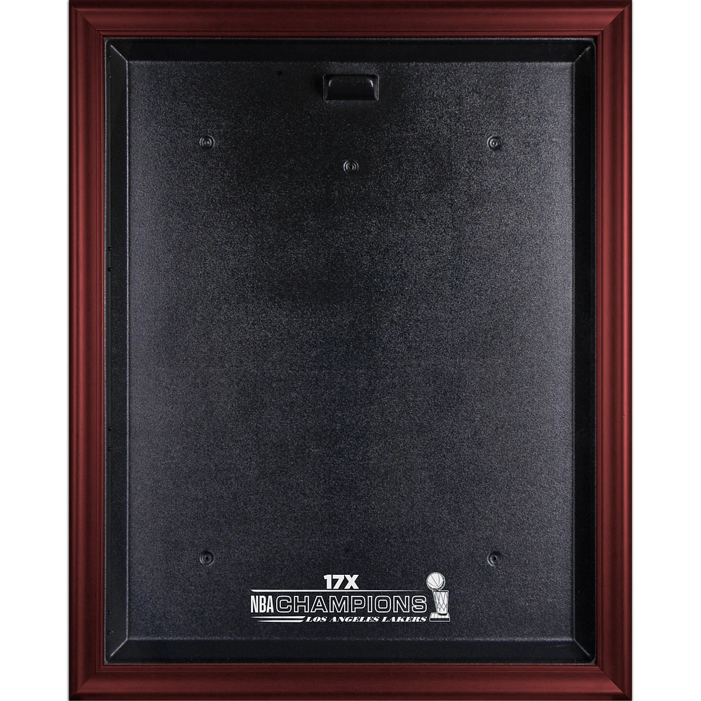 Los Angeles Lakers Mahogany Framed 17x Champions Logo Jersey Display Case