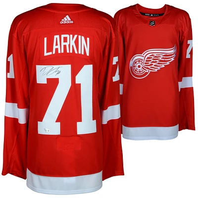 Dylan Larkin Detroit Red Wings Autographed Red Adidas Authentic Jersey