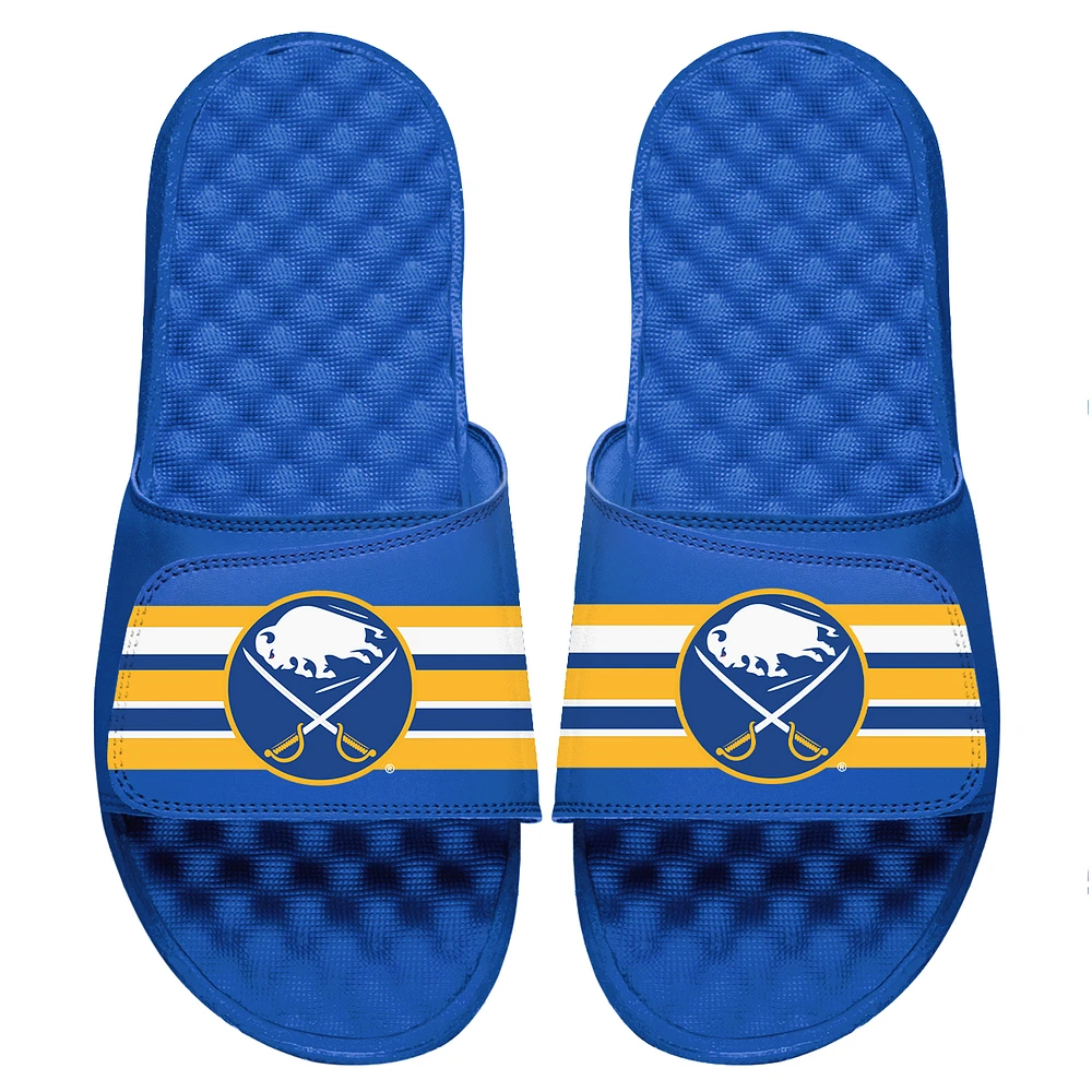 Youth ISlide Royal Buffalo Sabres Stripe Logo Slide Sandals