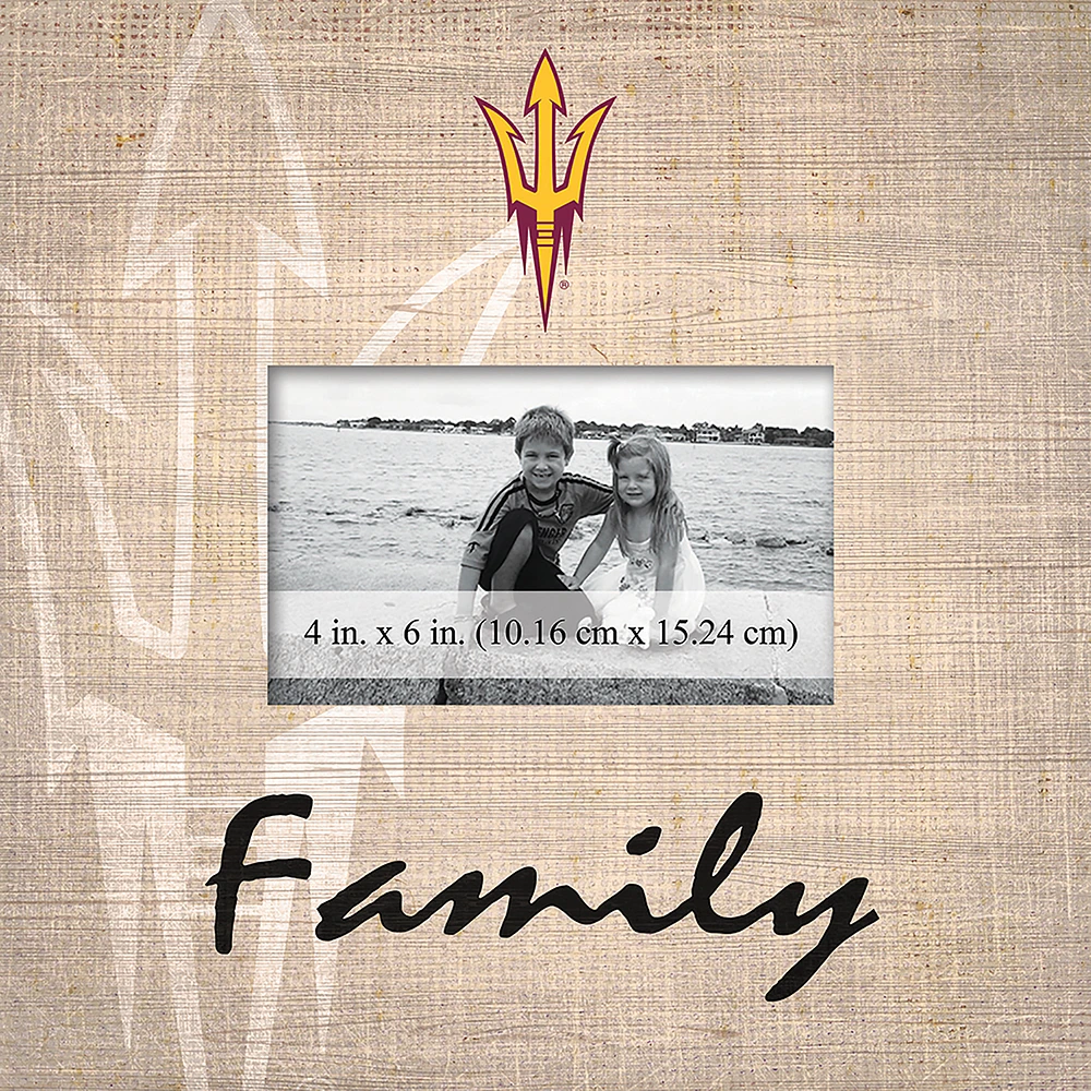 Arizona State Sun Devils 10'' x 10'' Burlap Pattern Frame