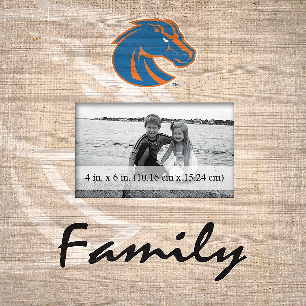 Boise State Broncos 10'' x 10'' Burlap Pattern Frame