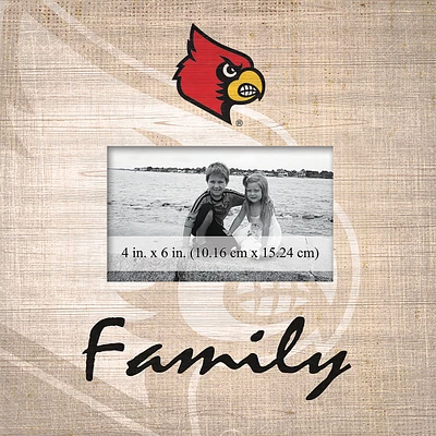 Louisville Cardinals 10'' x 10'' Burlap Pattern Frame