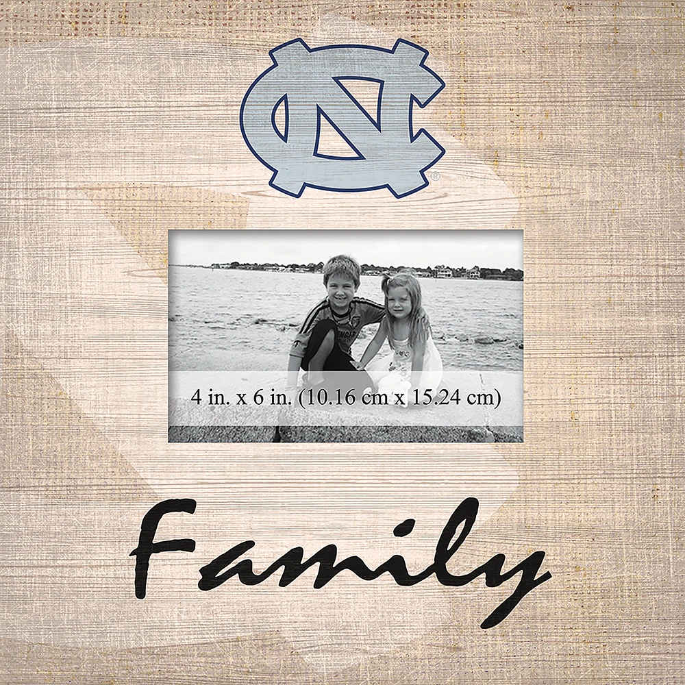 North Carolina Tar Heels 10'' x 10'' Burlap Pattern Frame