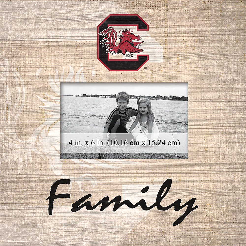 South Carolina Gamecocks 10'' x 10'' Burlap Pattern Frame
