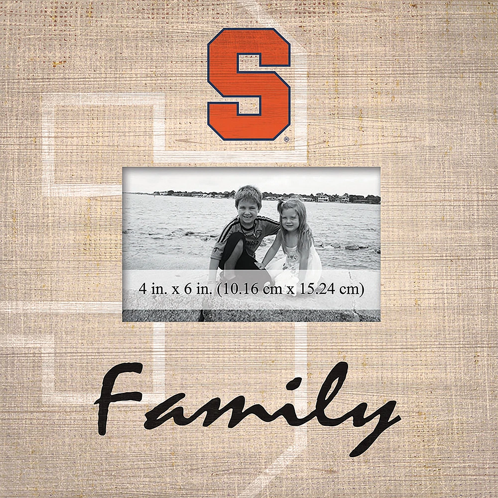 Syracuse Orange 10'' x 10'' Burlap Pattern Frame
