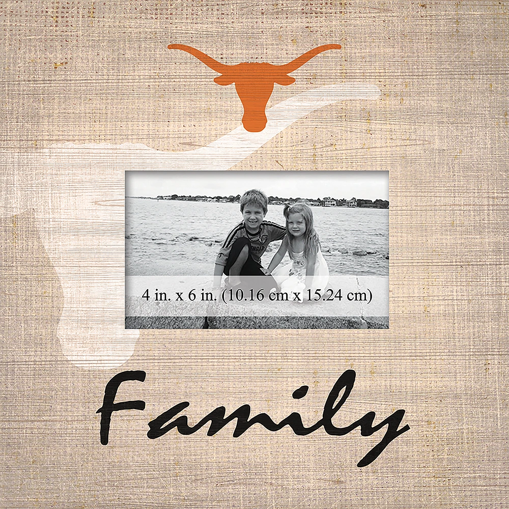 Texas Longhorns 10'' x 10'' Burlap Pattern Frame