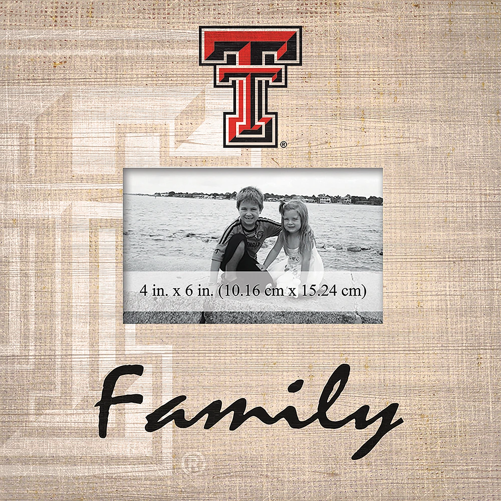 Texas Tech Red Raiders 10'' x 10'' Burlap Pattern Frame