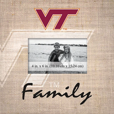 Virginia Tech Hokies 10'' x 10'' Burlap Pattern Frame