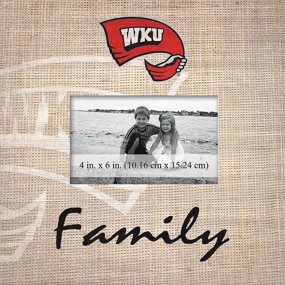 Western Kentucky Hilltoppers 10'' x 10'' Burlap Pattern Frame