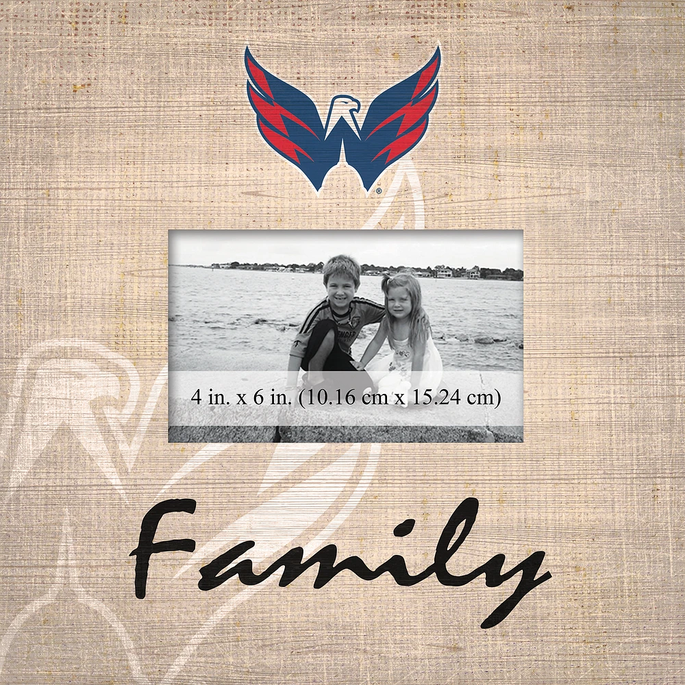 Washington Capitals 10'' x 10'' Burlap Pattern Frame