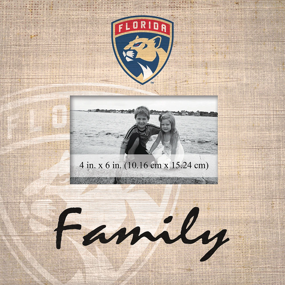 Florida Panthers 10'' x 10'' Burlap Pattern Frame