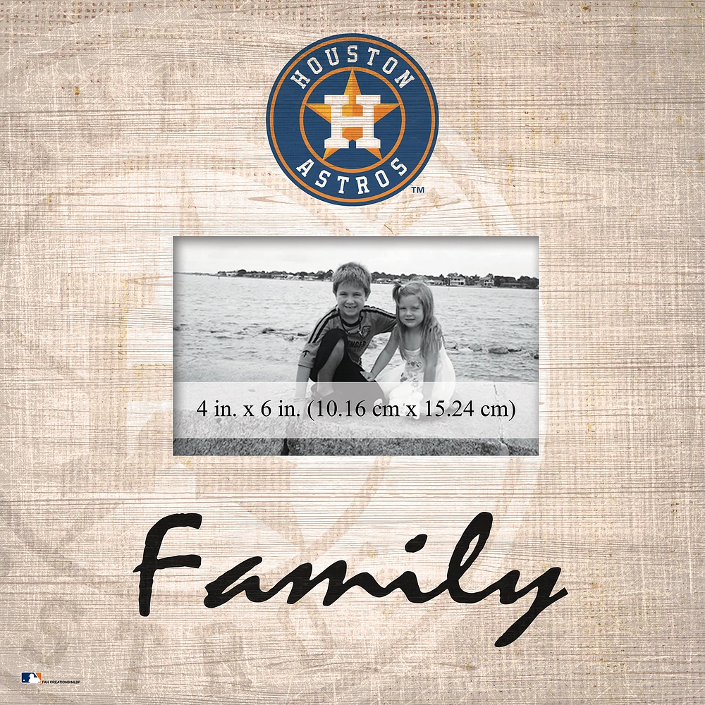 Houston Astros 10'' x 10'' Burlap Pattern Frame