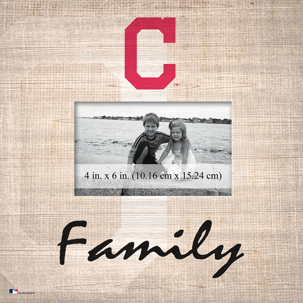 Cleveland Indians 10'' x 10'' Burlap Pattern Frame