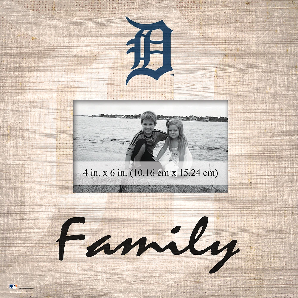 Detroit Tigers 10'' x 10'' Burlap Pattern Frame