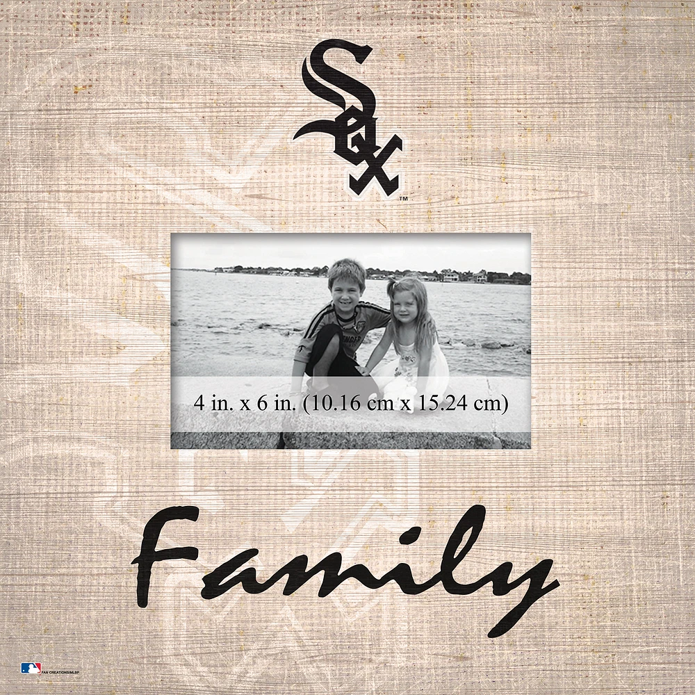 Chicago White Sox 10'' x 10'' Burlap Pattern Frame
